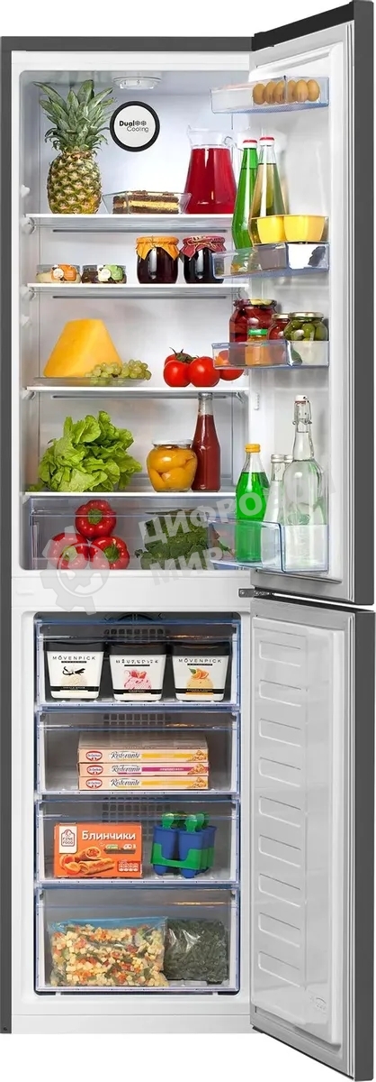 Холодильник Beko B1RCNK332G серый двухкамерный 200/100л морозилка снизу, No Frost