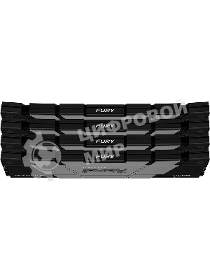 Оперативная память Kingston Fury Renegade, 64Gb (4x16GB), DDR4, 3600MHz, CL16, DIMM, с радиаторами, серый/черный