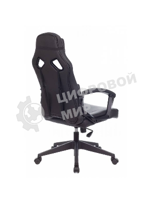 Кресло Zombie DRIVER черный, экокожа, 120 кг, механизм качания