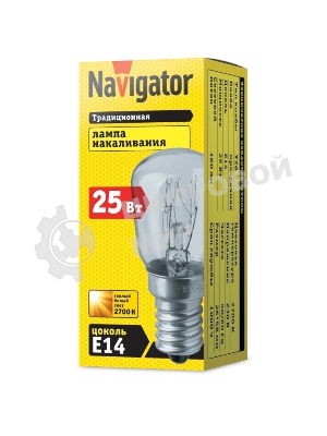 Лампа накаливания Navigator NI-T26-25-230-E14-CL