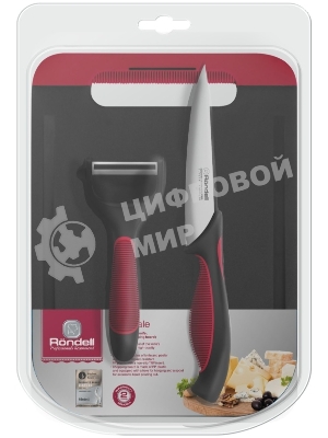 Набор ножей кухонных Rondell RD-1892 компл.:3 предм. разд. дос. черный/бордовый блистер