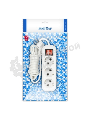 Удлинитель Smartbuy (SBE-16-3-1.5-ZS) 3 гнз х 1,5 м (16А/3.5 кВт, ПВС 3х1.0)