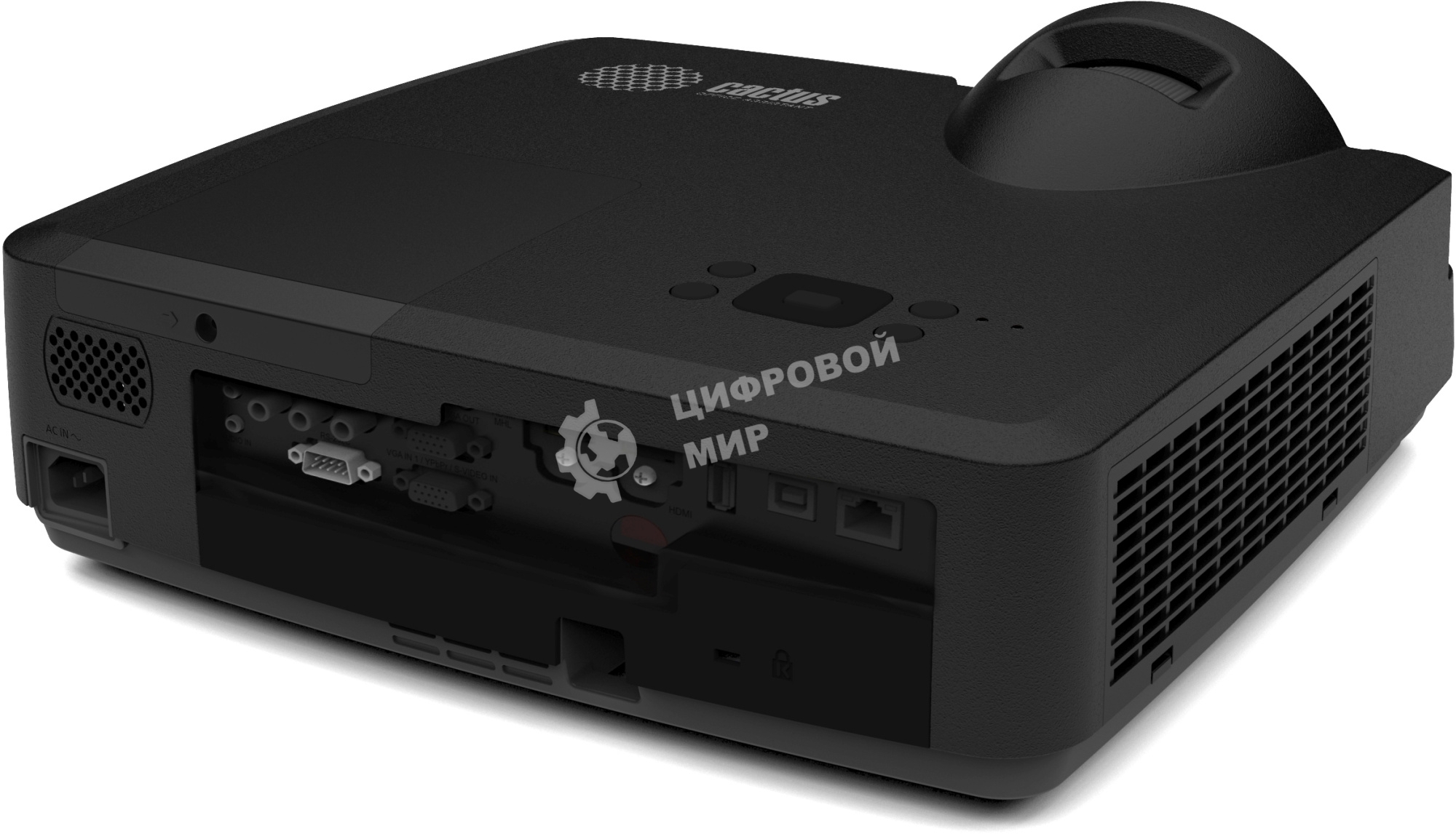 Проектор Cactus Bright CS-V3.B 3LCD 4000Lm ANSI (1280x800) 30000:1 ресурс лампы:10000часов 1xUSB typeA 1xUSB typeB 2xHDMI 4кг