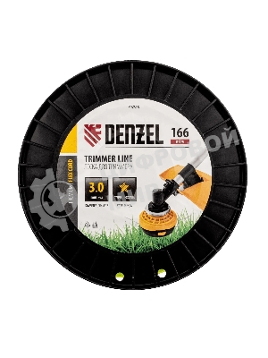 Леска для триммера Denzel звезда, 3,0мм х 166м, на DIN катушке FLEX CORD