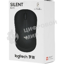 Мышь беспроводная Logitech B220 Silent черный, 1000 dpi, радиоканал, USB, кнопки - 3