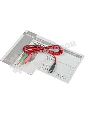 Гарнитура Sven AP-G988MV чёрный-красный, проводная, 3.5 мм