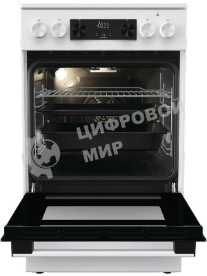 Плита электрическая Gorenje GEC5C42WG белый, конфорок 4 электрических, духовка 70 л, 50 см x 85 см x 59.4 см (без крышки)