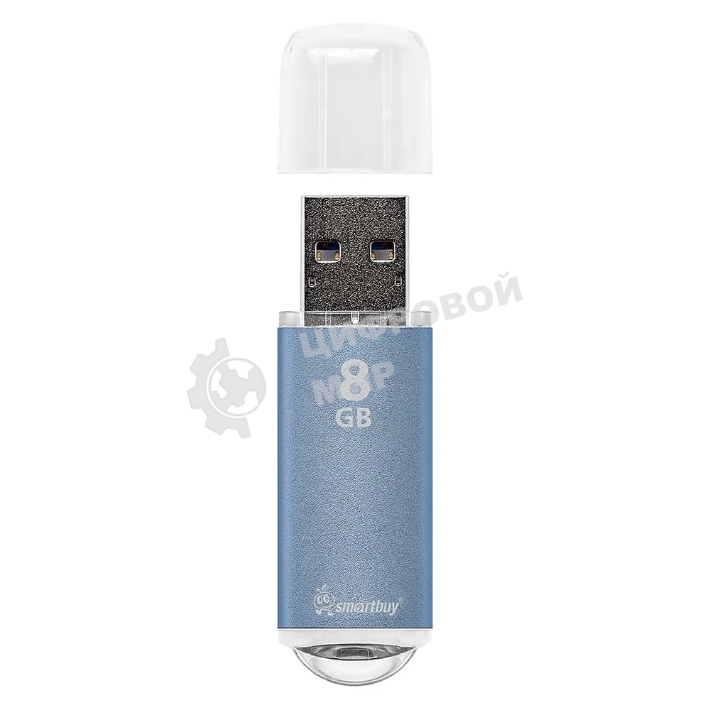 Флешка USB Smartbuy V-Cut Blue (SB8GBVC-B), 8Gb, USB 2.0, R/W 15/5, синий