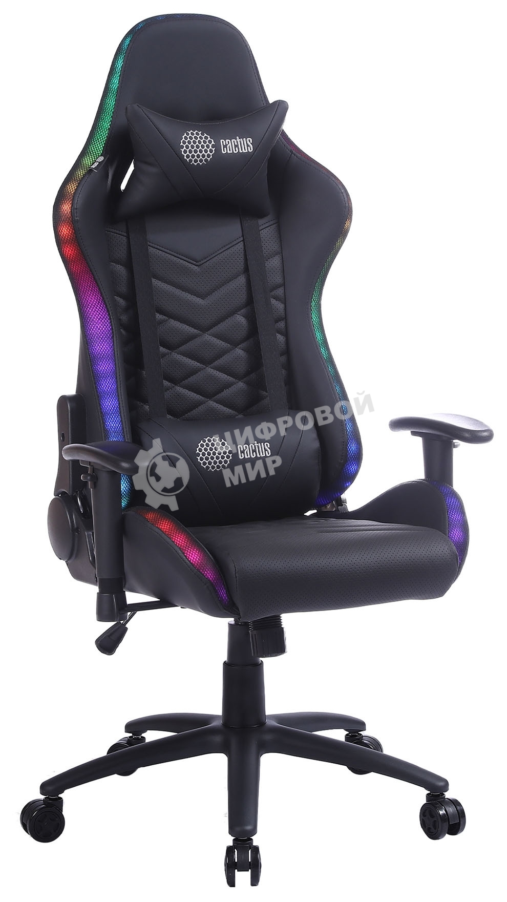 Кресло игровое Cactus CS-CHR-0099BL черный сиденье черный эко.кожа с подголов. крестовина металл пластик черный