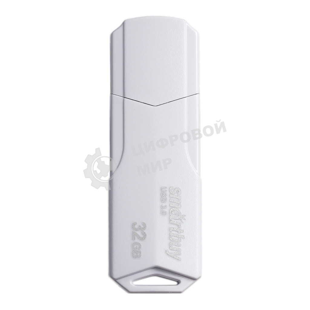 Флешка USB Smartbuy CLUE White (SB32GbCLU-W3), 32Gb, USB 3.0/3.1, R/W 40/25, белый