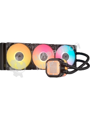 Система жидкостного охлаждения Corsair iCUE LINK TITAN 360 RX LCD (360мм, черный, RGb/ Fans: 3x120мм, 73.5CFM, 36dBA, 2100RPM/ S: 1851, 1700, AM5, AM4)