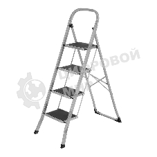 Стремянка стальная Сибртех, 4 широкие ступени 20х30 см с полимерным покрытием