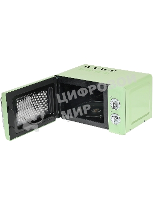 Микроволновая печь Tesler MM-2045 зеленый, 20 л, 700 Вт, переключатели - поворотный механизм