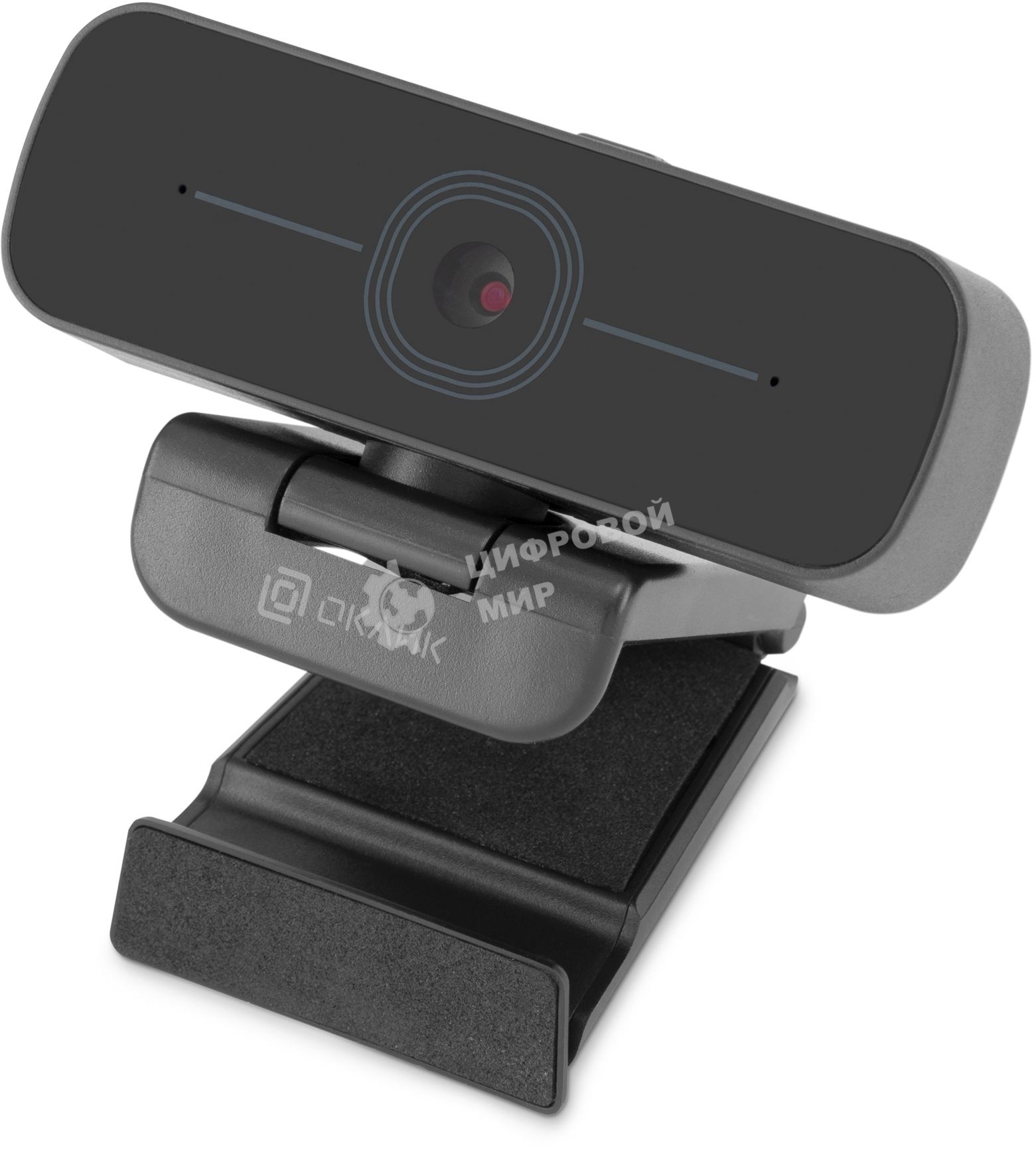 Веб-камера OKLICK OK-C001FH 1920x1080, 30 кадр/с, USB Type-A, микрофон (шумоподавление), универсальное крепление