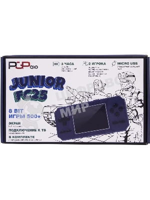 Портативная игровая консоль PGP AIO Junior FC25c синяя (500 игр, 8 Bit, 3.0 