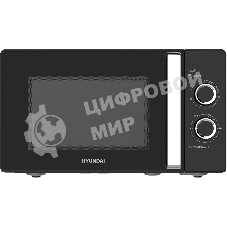 Микроволновая печь Hyundai HYM-M2012 черный/хром, 23 л, 800 Вт, переключатели - поворотный механизм