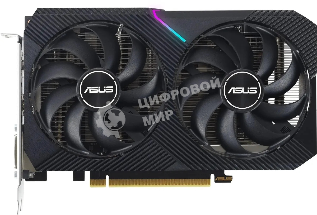 Видеокарта Asus NVIDIA GeForce RTX 3050 8192Mb DUAL-RTX 3050-O8G-V2 PCI-E 4.0 128 GDDR6 1822/14000 DVIx1 HDMIx1 DPx1 Ret