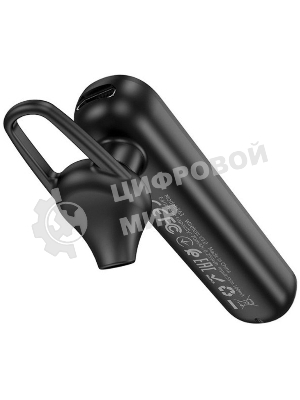 Моно-гарнитура Hoco E63 черный, внутриканальный (моно), Bluetooth, заушное крепление, до 10 ч