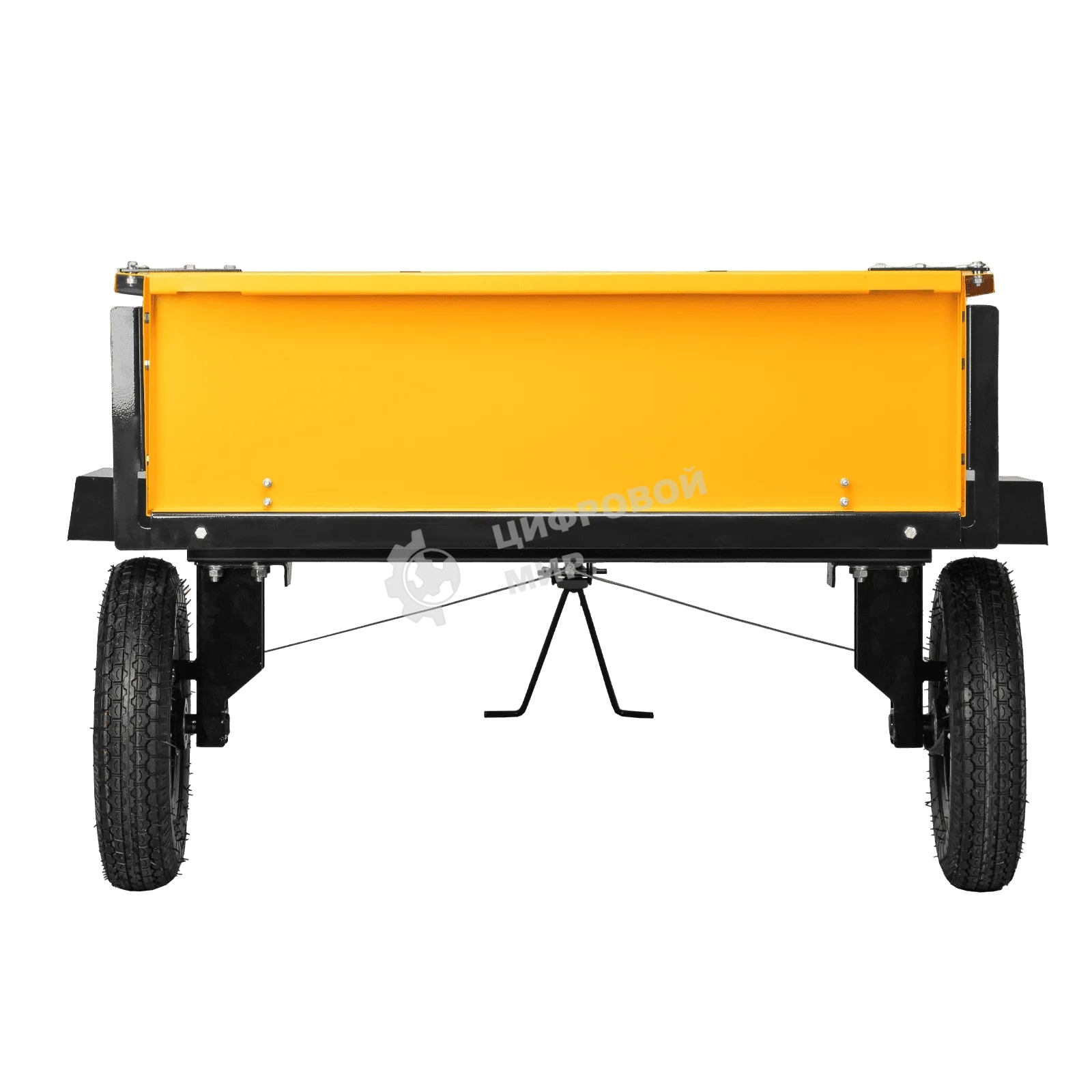 Прицеп для мотоблока Denzel TT-500, оцинк., груз. 500 кг, рег. сцепка, колеса 4.00-10, в упаковке