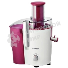 Соковыжималка Bosch MES25C0 белый/бордовый, центробежная, 700 Вт, 1250 мл, механическое