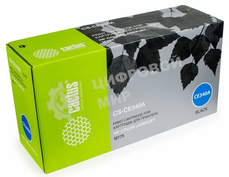 Картридж лазерный Cactus CS-CE340A черный (13500 стр.) для HP Color LaserJet M775