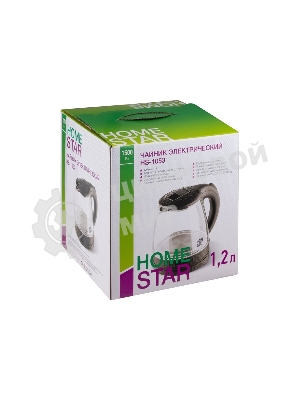 Чайник электрический Homestar HS-1053 1.2 л, стекло/пластик, черный