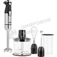 Блендер погружной Aresa AR-1126 серебристый, 800 Вт, плавная регулировка, турбо