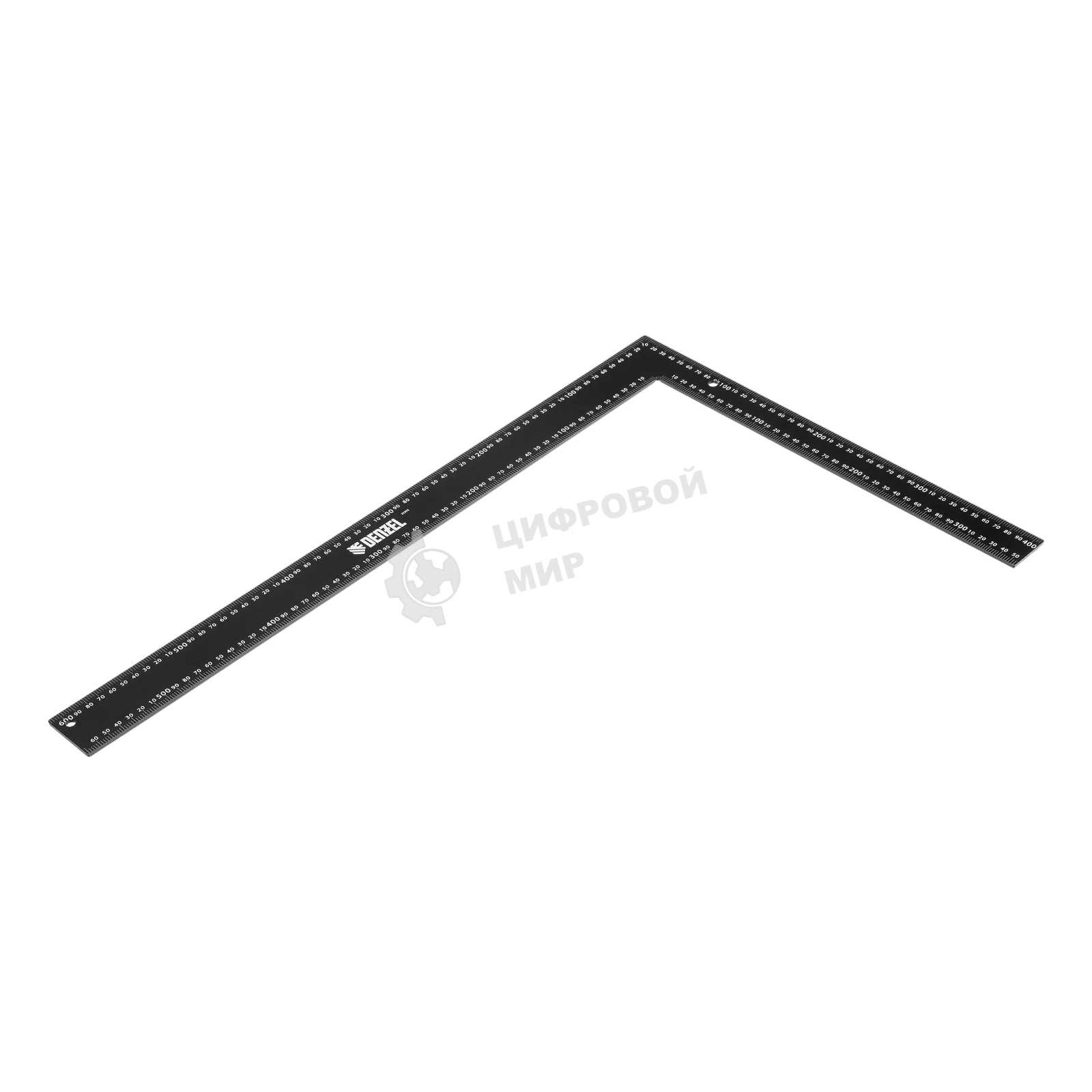 Угольник Denzel 400 х 600 мм, алюминиевый, лазерная гравировка