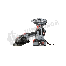 Аккумуляторный бесщеточный НАБОР 2в1 ProfiPower E0092: УШМ E0080 и гайковерт E0081 (Li-ion-2шт 18В, 4.0А·ч, З/У)