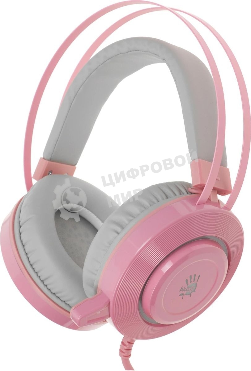 Гарнитура проводная с микрофоном A4 Bloody G521 розовый 2.3м мониторные USB оголовье (G521 (PINK))