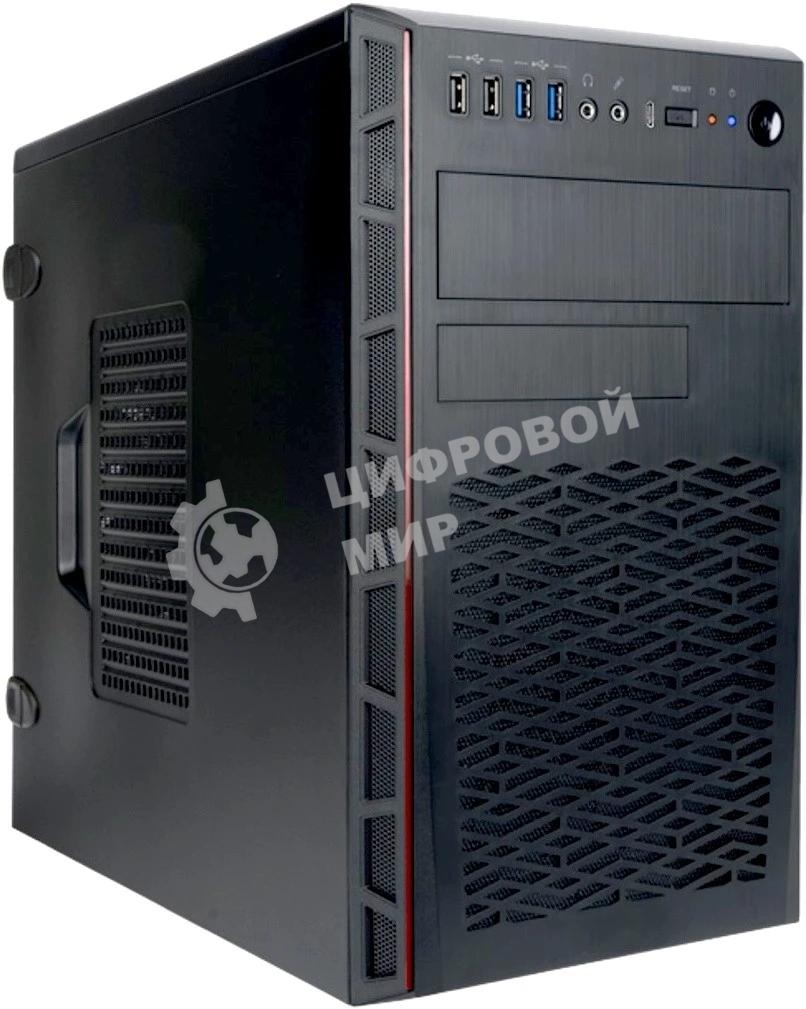 Компьютерный корпус Mini Tower InWin EMR065 черный 500W PM-500ATX U3.0*2+U2.0*2+A(HD)+intrusion switch mATX