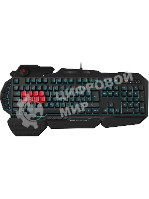 Клавиатура A4Tech Bloody B318 черный USB Multimedia Gamer LED (подставка для запястий)