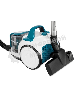 Пылесос Hyundai HYV-C5460 белый/бирюзовый, 380/2200 Вт, уборка сухая, пылесборник контейнер 2.5 л
