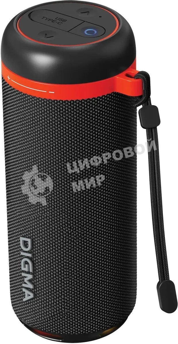 Колонка портатитвная Digma D-PS1521 черный 16W 2.0 BT 10м 1800mAh (PS1521B)