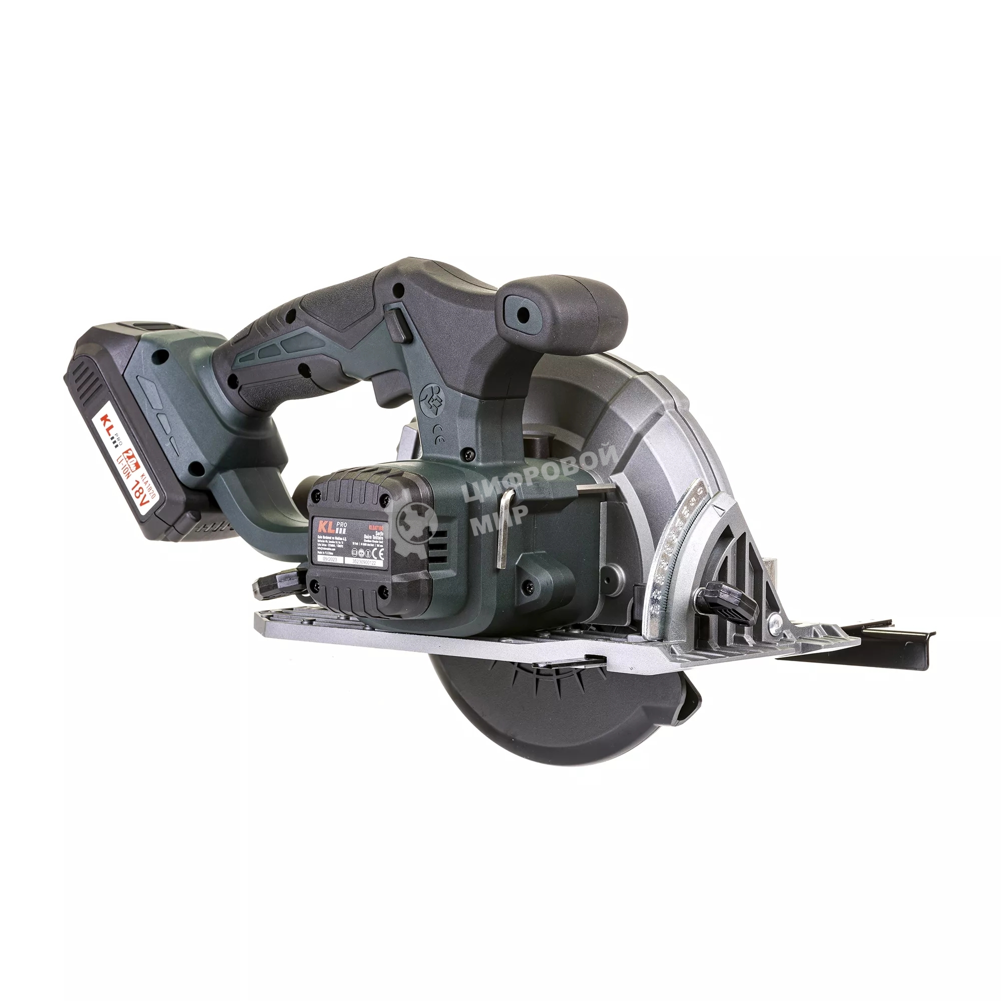 Профессиональная пила циркулярная бесщеточная KLPRO KLDAT18B-20 (18 В/2,0 А·ч)
