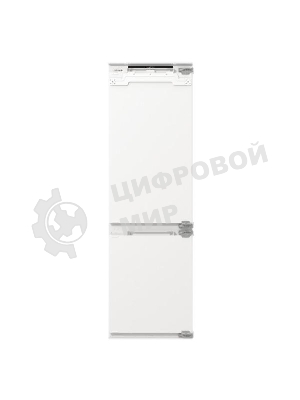 Встраиваемый холодильник Gorenje NRKI517E82WF, полезный объем 244 л, электронное управление, цифровой дисплей, автоматическое размораживание No Frost, быстрое замораживание, интенсивное охлаждение, зона свежести с контролем влажности, инверторный компрессор, энергоэффективность А+
