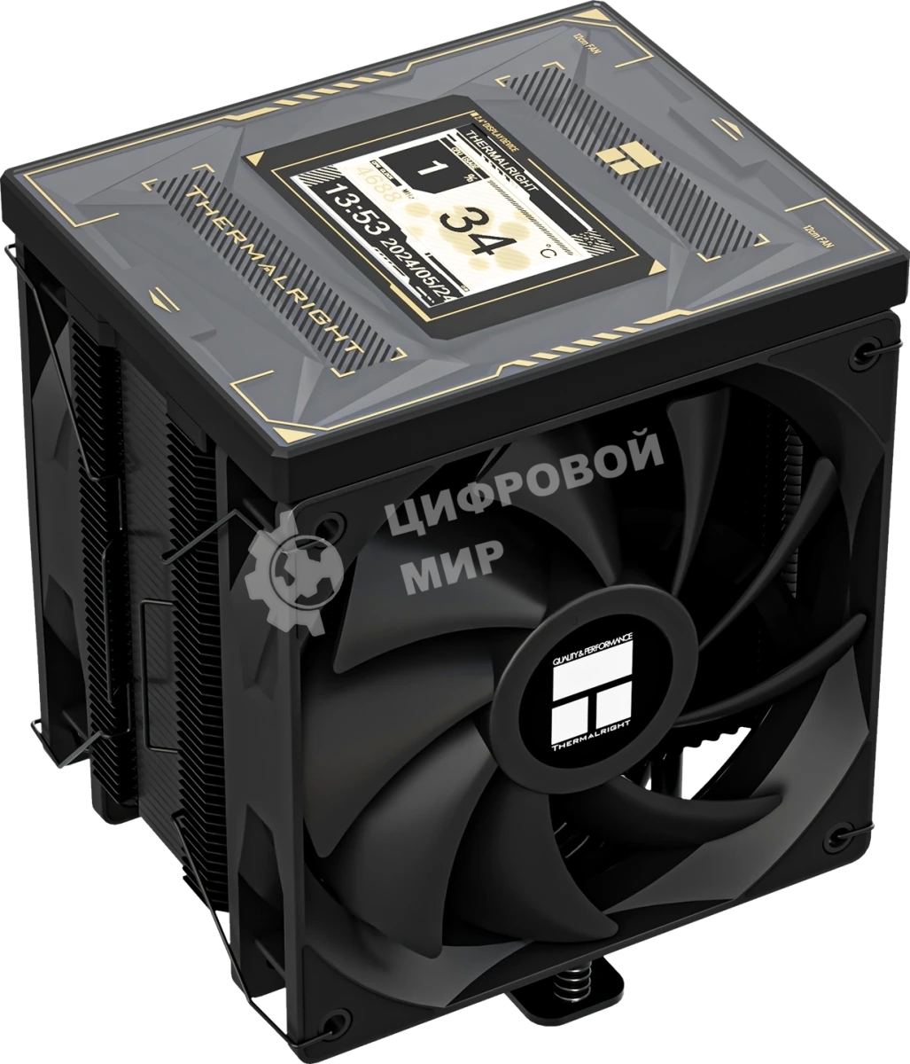 Устройство охлаждения(кулер) Thermalright Burst Assassin Vision 120 Soc-AM5/AM4/1200/1700/1851 черный 4-pin 25.6dB Al+Cu LCD Ret (BA120-VISION-BL)