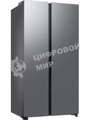 Холодильник Samsung RS70F65QETEO серебристый двухкамерный 420/239л морозилка сбоку, No Frost, Side by Side