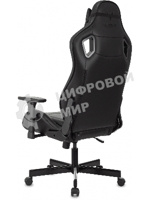 Кресло Knight Gladiator черный, экокожа, 120 кг, механизм качания