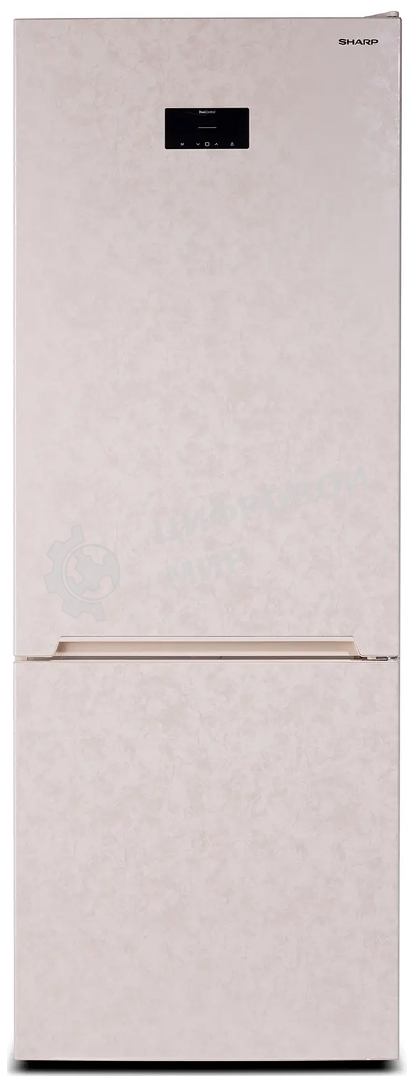 Холодильник Sharp SJ-492IHXJ42R бежевый двухкамерный 333/128 л морозилка снизу, No Frost