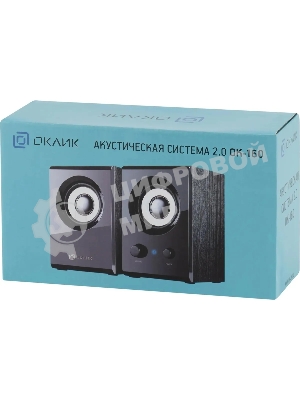 Акустическая система Oklick OK-160 2.0 черный 6Вт
