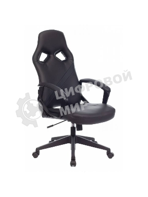 Кресло Zombie DRIVER черный, экокожа, 120 кг, механизм качания