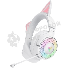 Гарнитура Razer Kraken Kitty V3 Pro белый, беспроводная, bluetooth, до 70 ч, подсветка