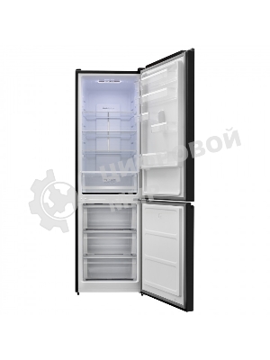 Холодильник Schaub Lorenz SLU S344GY7EI черный двухкамерный 235/109л морозилка снизу, No Frost