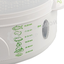 Пароварка электрическая Endever Vita-175, белый/зеленый