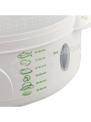 Пароварка электрическая Endever Vita-175, белый/зеленый