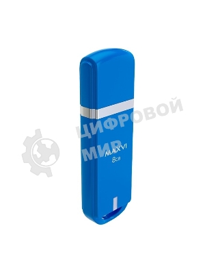 Флешка USB Maxvi P3 8Gb USB 2.0 sky blue, монолит с колпачком, ABS пластик