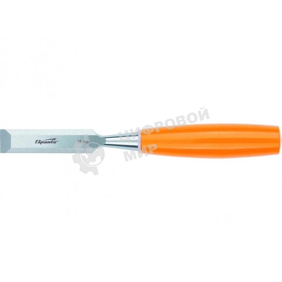 Стамеска Sparta 16 мм, плоская, пластиковая рукоятка