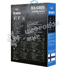 Мышь проводная SVEN RX-G970 черный, 4000 dpi, USB, кнопки - 7