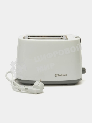 Тостер Sakura SA-7612W Elegant белый, 750 Вт, 2 слота